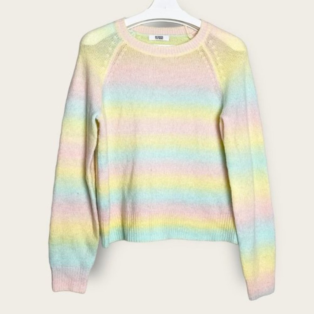BB Dakota Steve Madden Rainbow Pastel Coloured Wool Blend Sweater
